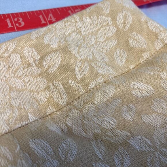 Villager Liz Claiborne Linen Skirt 14 Floral Jacquard Pencil Lined Cottage Class - Picture 9 of 9